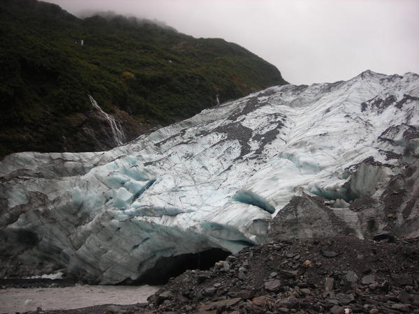 At the bottom of the glacier