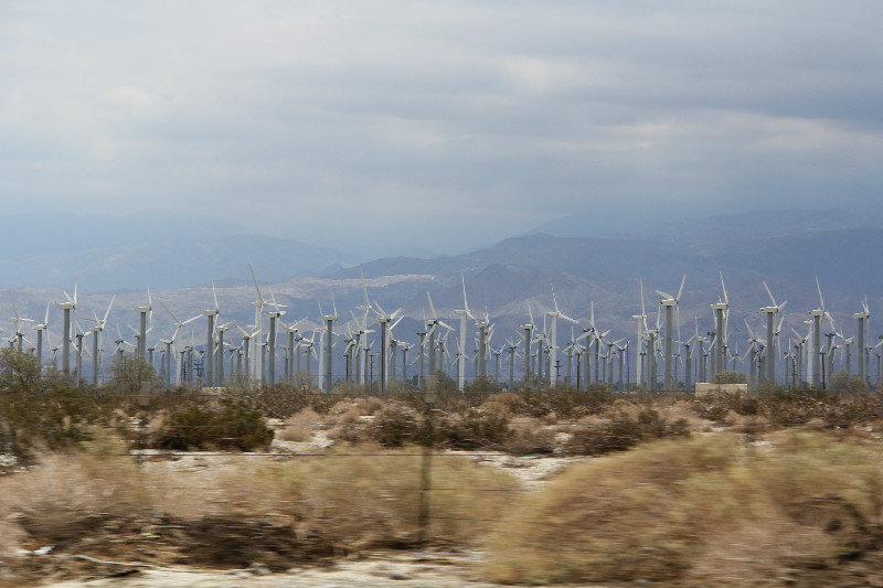 North Palm Springs - guess how many wind turbines there are?