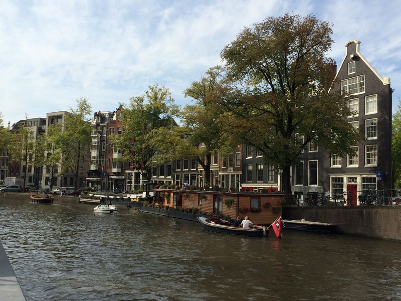 Along the canal in Amsterdam