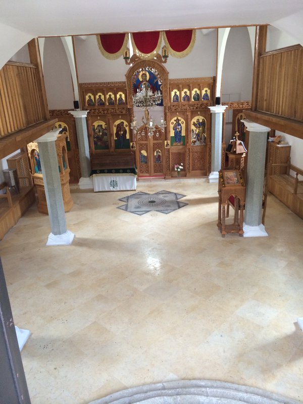 Old Serbian church interior