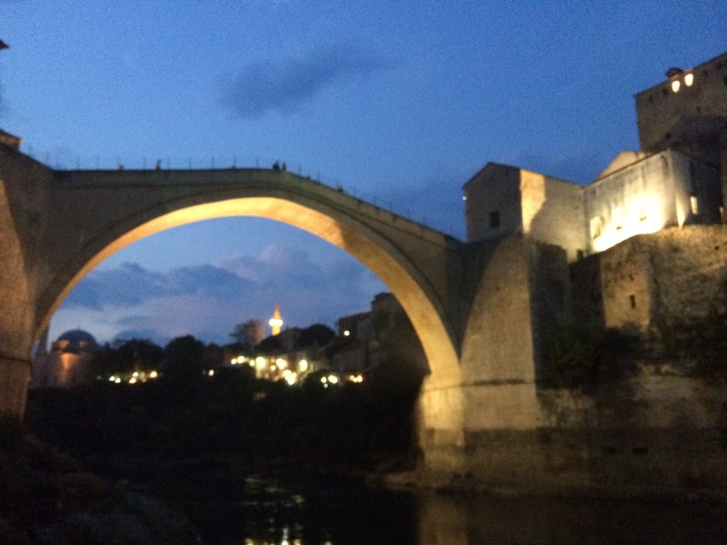 Mostar Bridge at night