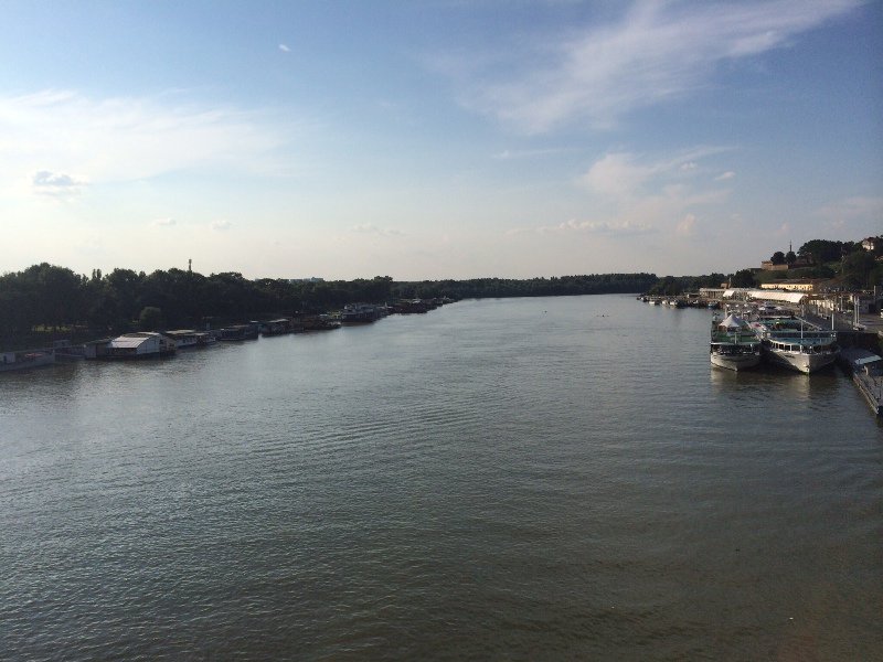 Barges along the Danube