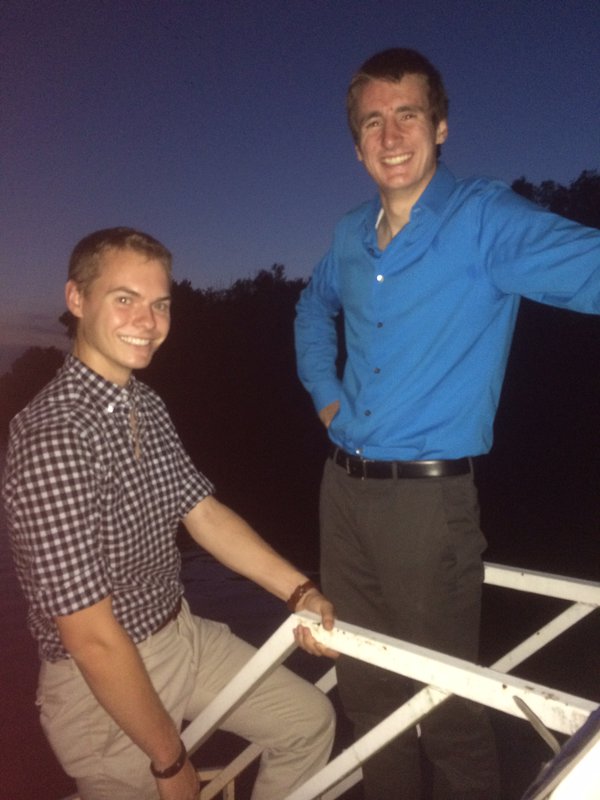 Me and Dave on the boat