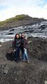Rebecca and Max in front of Solheimajökull