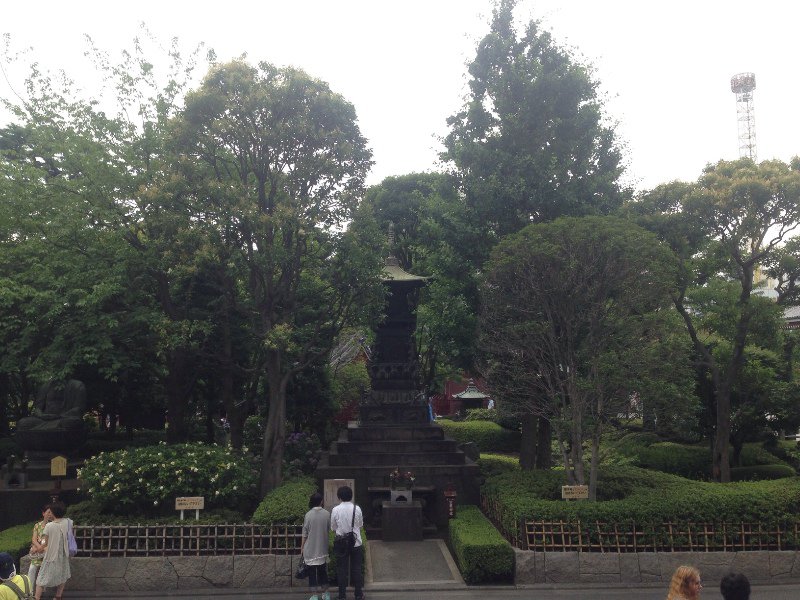 Pretty garden near the temple