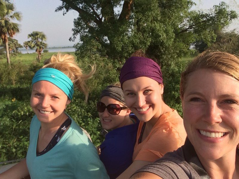 Britta, Brittany, Kristi and I on the Safari