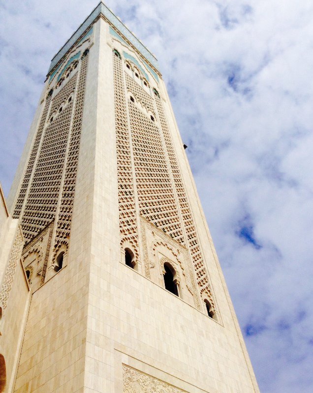 Hassan II Mosque (close-up of tower)