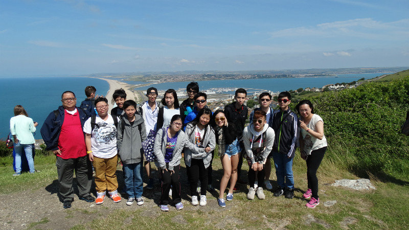 Group photo at top of Portland Island