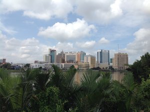 Kuching City on the South bank