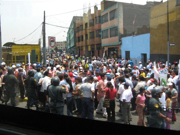 Worker protest in Lima