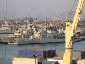 Port area in Lima