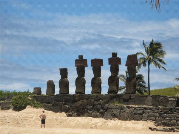Moai on the beach