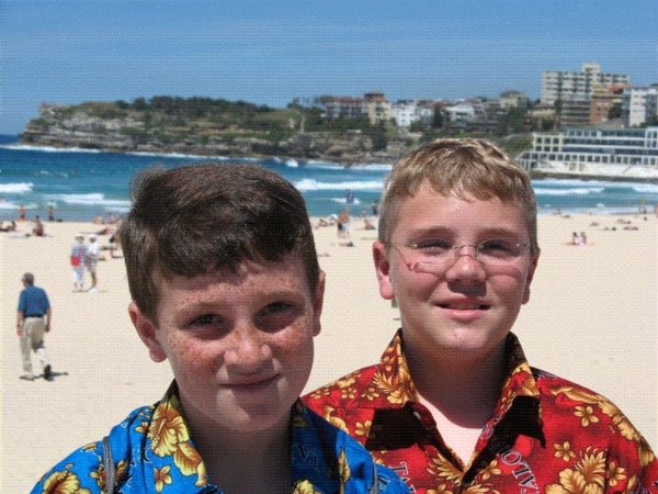 Drew and Matt on Bondi Beach