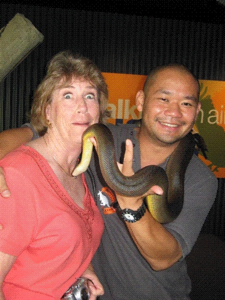 Gail and a water python!