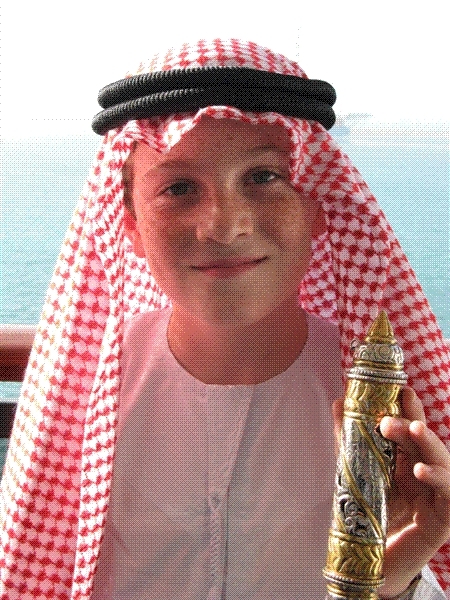 Matt fitting in with the local fashion (Saudi style)