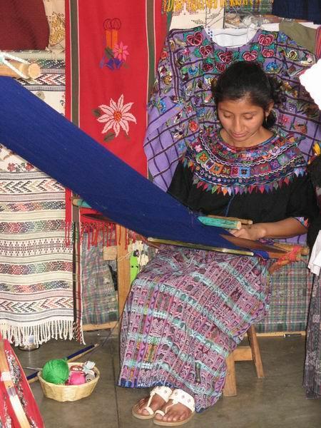 Mayan lady weeving