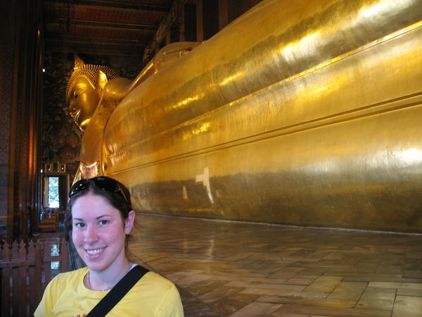 Jenn in Front of Reclining Buddha