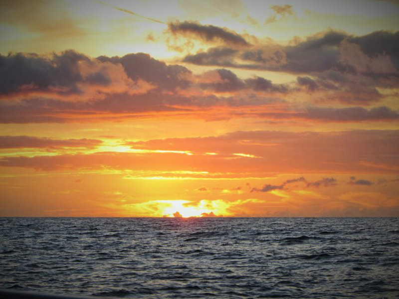 Sunset from our Boat