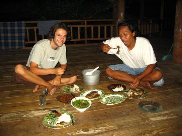 Traditional Indonesian dinner