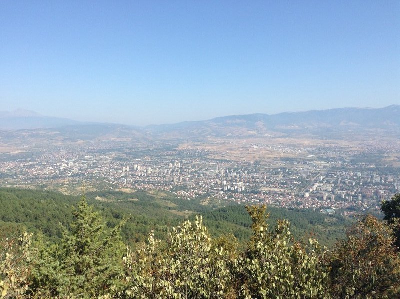 View of Skopje from Mt Vodno