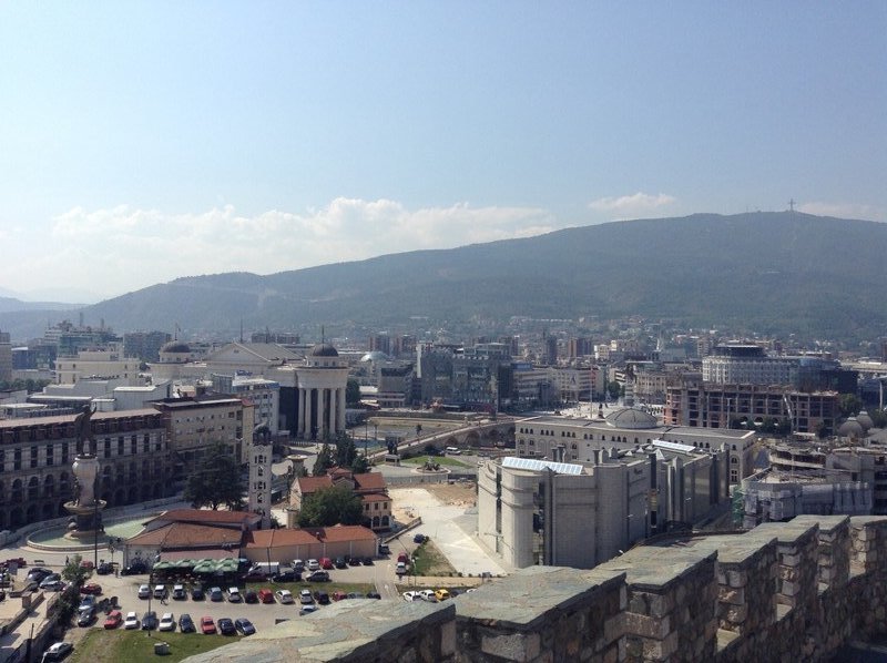 Skopje centre seen from Kale fortress