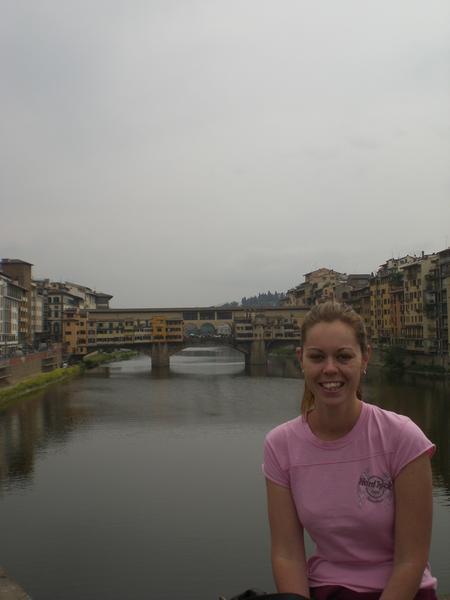 With the Ponte Vecchio in the background
