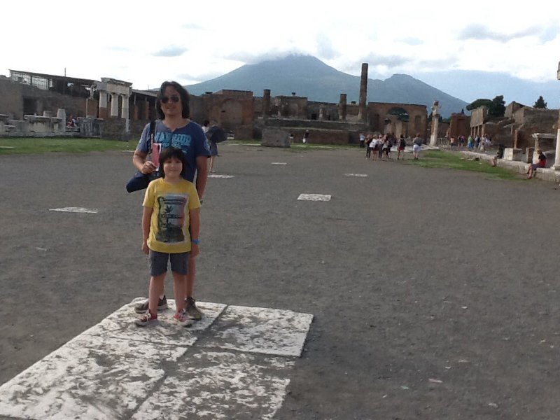 Me and Dad in front of Vesuvius