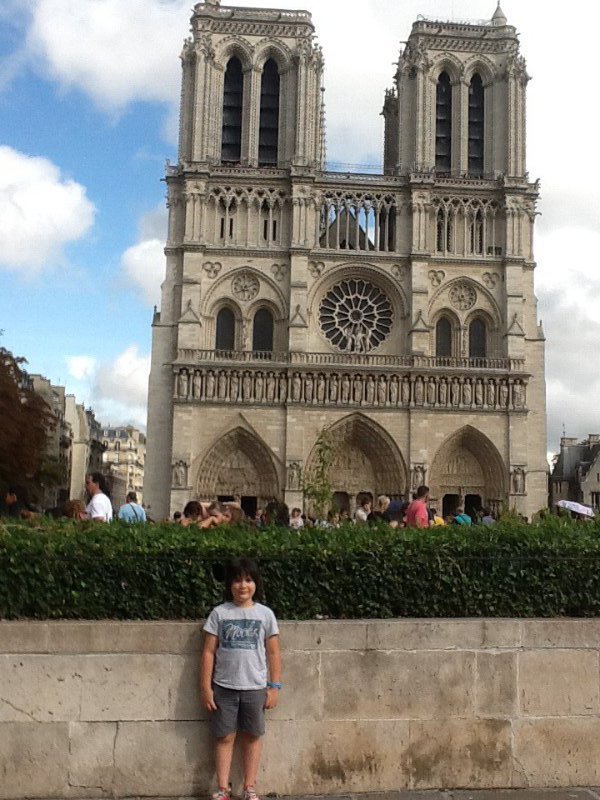 In front of Notre Dame cathedral
