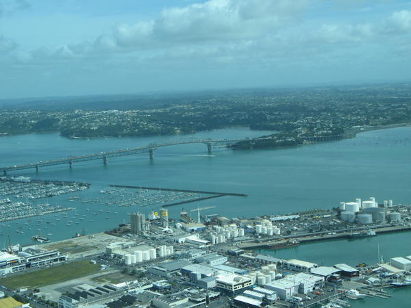 Auckland Harbour from the Sky Tower