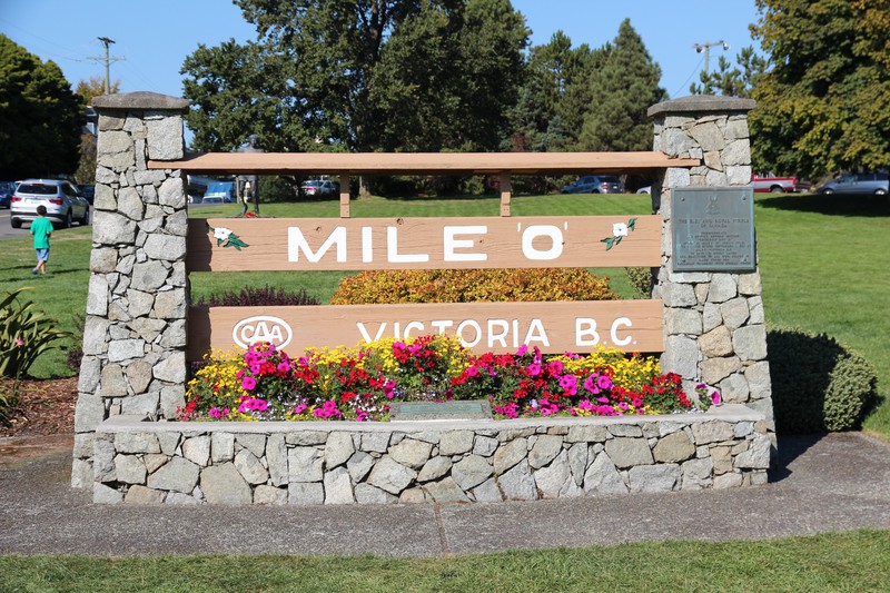 Mile 0 of the Trans-Canada Highway in Victoria