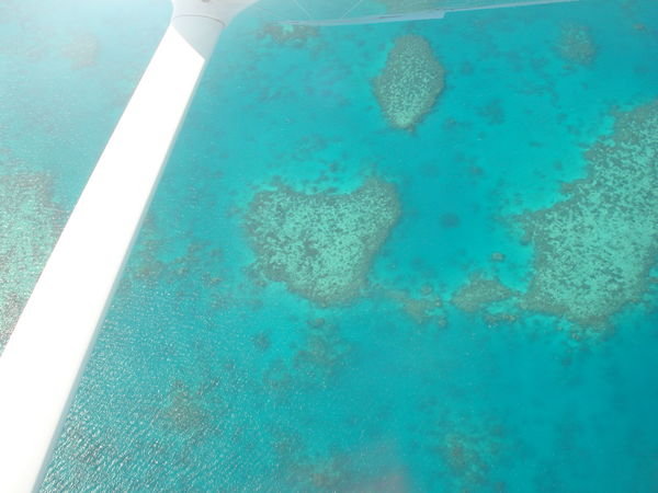 From the plane- a heart shaped island