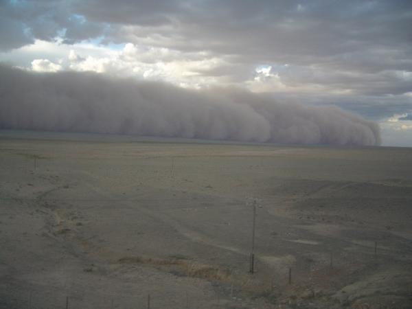 Sand storm coming in
