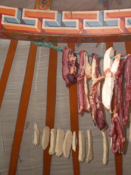 Drying meat and cheese