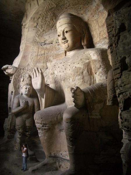 A big stone Buddha