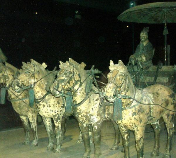 A bronze chariot
