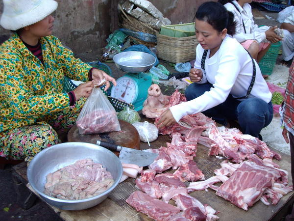 Meat at the market