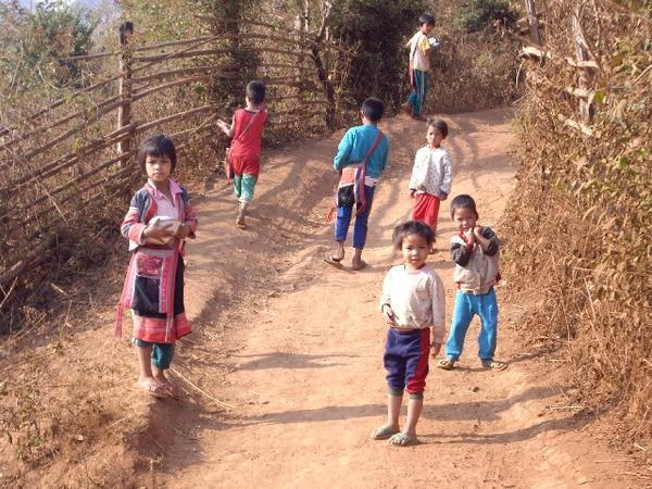 children from the village