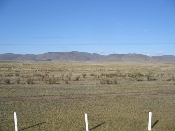 TYPICAL VIEW FROM TRAIN EN-ROUTE TO MONGOLIA