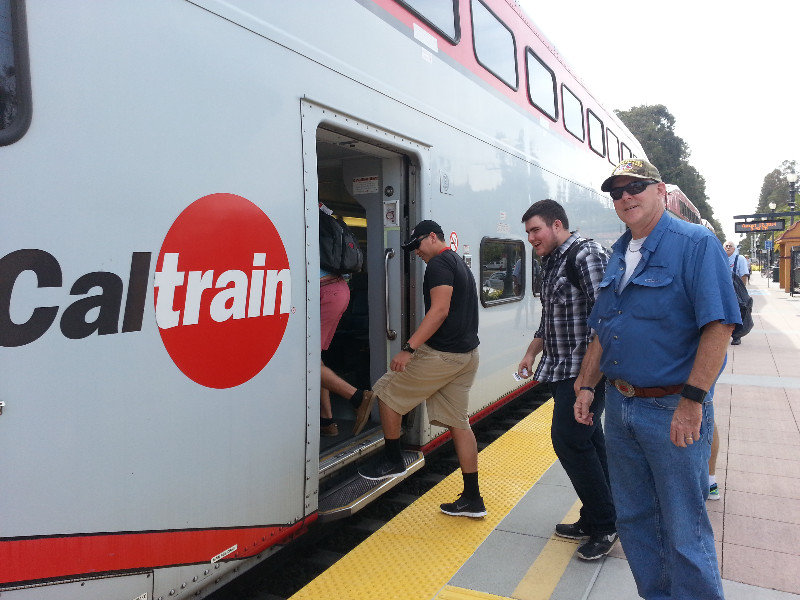 We take train to San Francisco