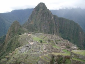 Vue classique de Machu Picchu