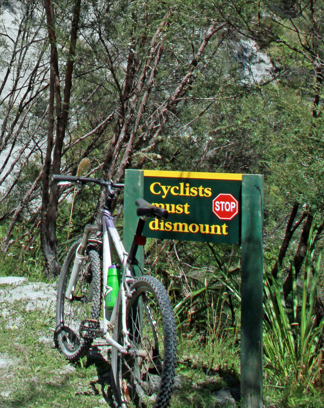 Cyclists must dismount!