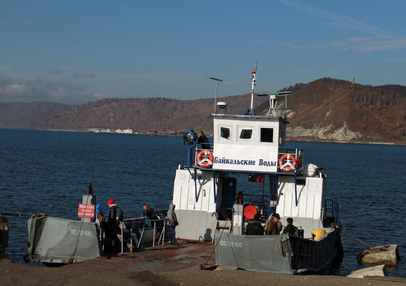 On ferry from Listvyanka to Port Baikal