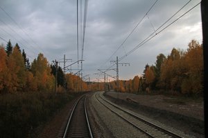 From the rear of the train