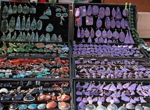Listvyanka markets - purple stone called charoite