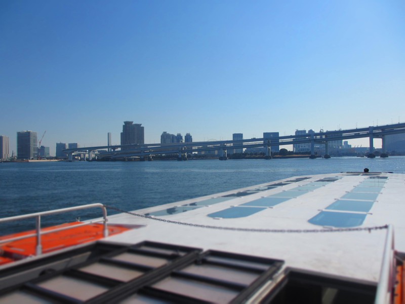 Cruising to Odaiba on a clear day