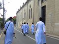 Young priests (we think) going to mass