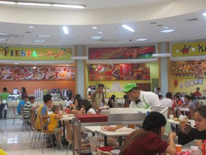 Food court in the mall