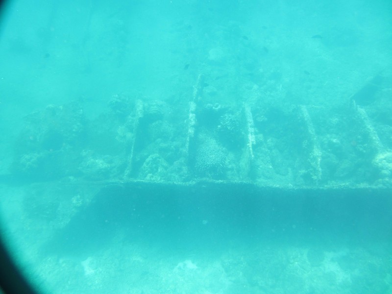 Underwater wreck from WW2