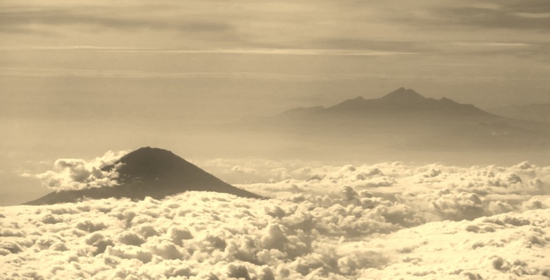 Indonesia's volcanoes above the clouds
