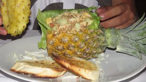 Tuna salad in a pineapple!